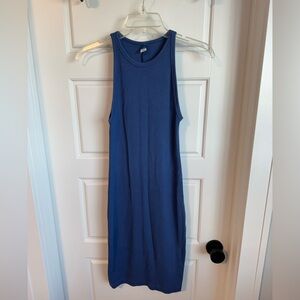 Blue ribbed Old Navy dress